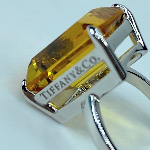 Tiffany & Co. Sterling Silver Sparklers Citrine Ring s8 JR693 - Picture 9 of 10